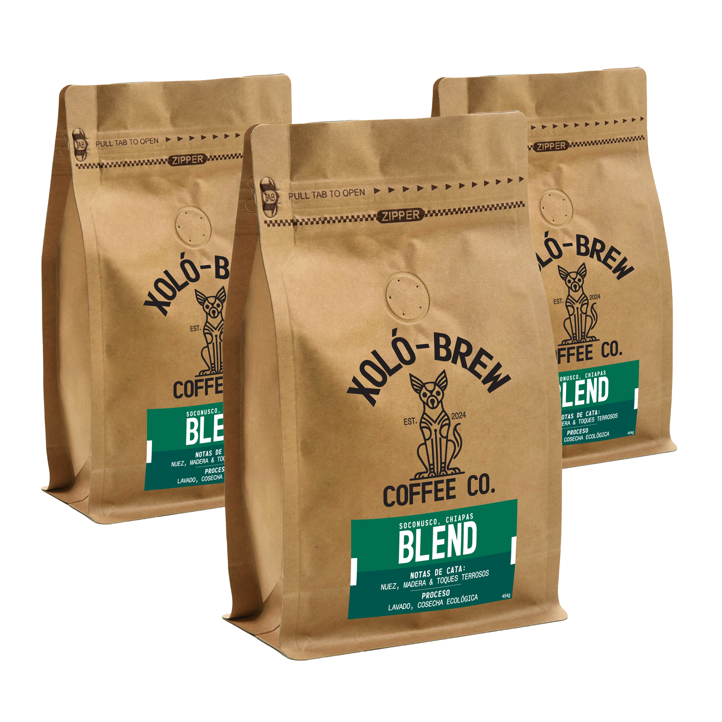 Paquete de 3 - Café Xoló-Brew 454 g (Molido o en Grano)